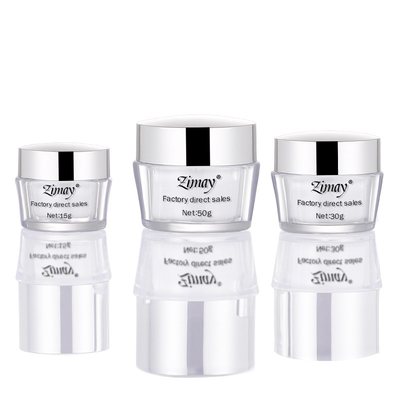 Bán buôn 15g 30g 50g Acrylic Tường đôi Nhựa rỗng Mỹ phẩm Bơ dưỡng thể Kem Mặt Hũ Nồi với Môi