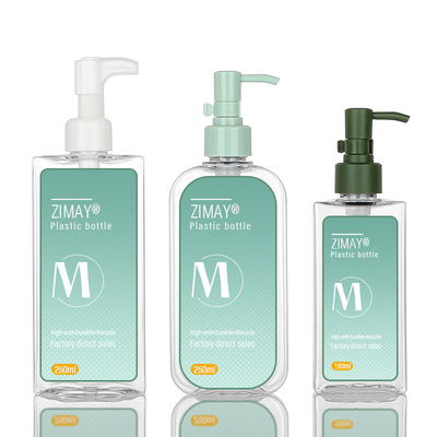 Clear Empty Round Body Lotion Mỹ phẩm Bao bì Hộp đựng Bơm nhựa Làm sạch da mặt Chai đựng dầu