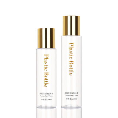 Hộp đựng mỹ phẩm bằng nhựa có nắp vàng 120ML Chai nước hoa hồng rỗng 150ML