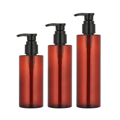 Chai dầu gội đầu tròn màu hổ phách Máy bơm xịt 150ml 200ml 250ml cho sữa tắm