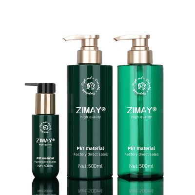 Bơm vàng chai nhựa đựng dầu gội đầu vuông có thể phân hủy sinh học 500 ml độc đáo