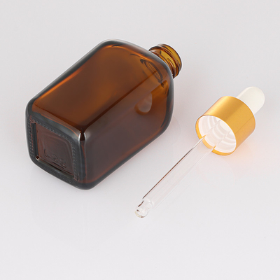 50ml nhỏ giọt Hộp đựng huyết thanh rỗng Mỹ phẩm Dầu dưỡng tóc Logo tùy chỉnh Chai huyết thanh thủy tinh