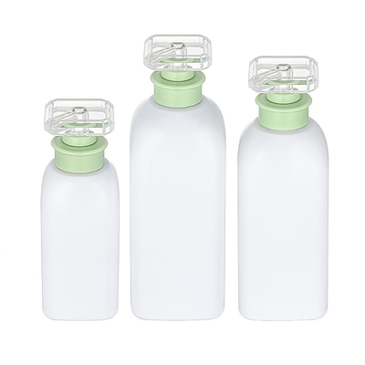 Refillable Custom 300ml 500ml 700ml Màu xanh lá cây mở rộng tóc bằng nhựa Sữa tắm Dưỡng thể Chai sữa tắm
