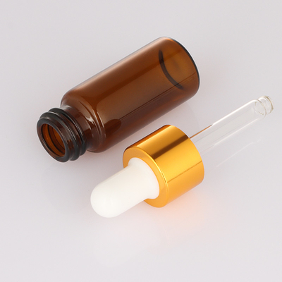 Frosted 5ml 10ml Chai mỹ phẩm rỗng Amber Dropper Chai serum mặt tròn