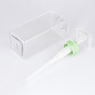 Bơm hình chữ nhật rỗng Hình tròn Dầu tắm tùy chỉnh phẳng 300ml 400ml 800ml Chai dầu gội