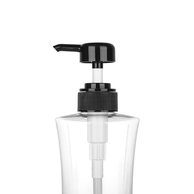 Chai lotion mỹ phẩm tròn hình trụ trong suốt 400ML 600ML Bơm màu đen