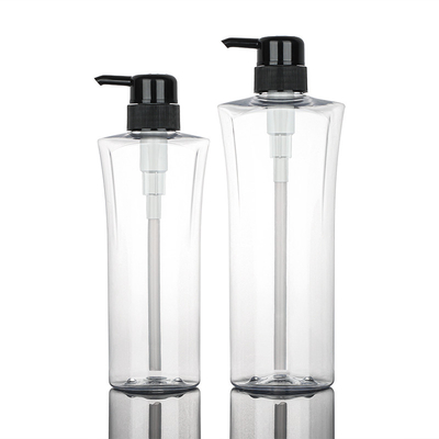 Chai lotion mỹ phẩm tròn hình trụ trong suốt 400ML 600ML Bơm màu đen