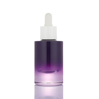 Thiết kế mới nhỏ ombre tím trắng bơm 30ml hộp đựng serum rỗng chai nhỏ giọt