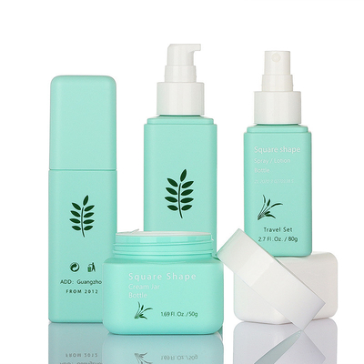 Bộ Bao Bì Mỹ Phẩm Màu Xanh Thanh Lịch 50g 80g 100ml 160ml Phong Cách Đơn Giản