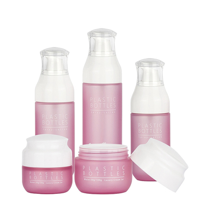 Bộ bao bì mỹ phẩm chăm sóc da màu hồng sang trọng Chai kem dưỡng da mặt 138ml