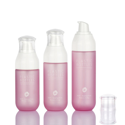 Bộ bao bì mỹ phẩm chăm sóc da màu hồng sang trọng Chai kem dưỡng da mặt 138ml