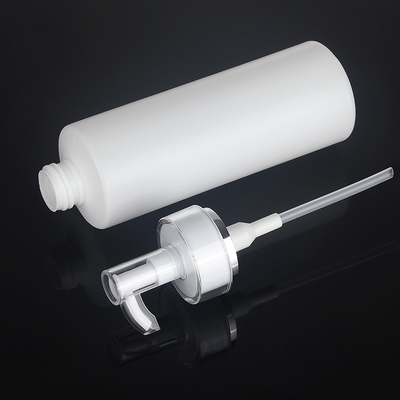 143mm 300ml Chai mỹ phẩm tròn PE màu trắng cho bao bì sữa tắm