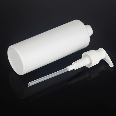 143mm 300ml Chai mỹ phẩm tròn PE màu trắng cho bao bì sữa tắm