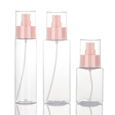 Bình xịt bơm màu hồng hình vuông bằng nhựa trong suốt 120ML cho mực