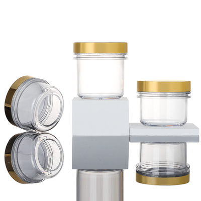 100ml 120ml 200ml nắp vàng hộp đựng kem tẩy tế bào chết cho da mặt rỗng lọ đựng mỹ phẩm nhỏ màu đen sang trọng 50 ml
