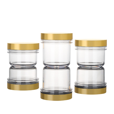 100ml 120ml 200ml nắp vàng hộp đựng kem tẩy tế bào chết cho da mặt rỗng lọ đựng mỹ phẩm nhỏ màu đen sang trọng 50 ml