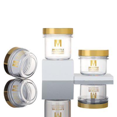 100ml 120ml 200ml nắp vàng hộp đựng kem tẩy tế bào chết cho da mặt rỗng lọ đựng mỹ phẩm nhỏ màu đen sang trọng 50 ml