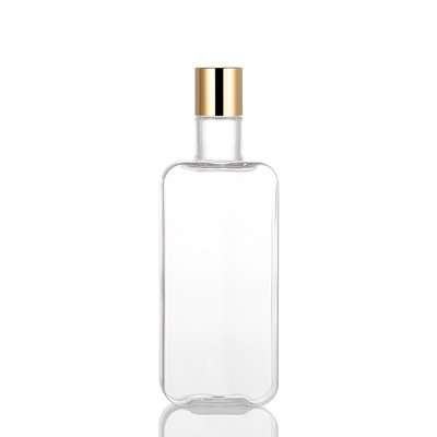 Chai nắp đĩa 300ml Vật liệu PETG trong suốt có thể tái chế với nắp vàng