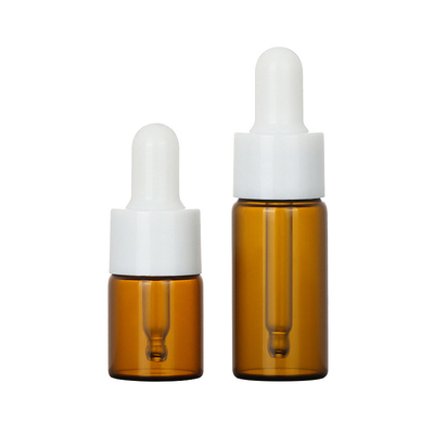 Khắc Chai nhỏ giọt Mỹ phẩm Dung tích 1oz Vòng tròn màu hổ phách