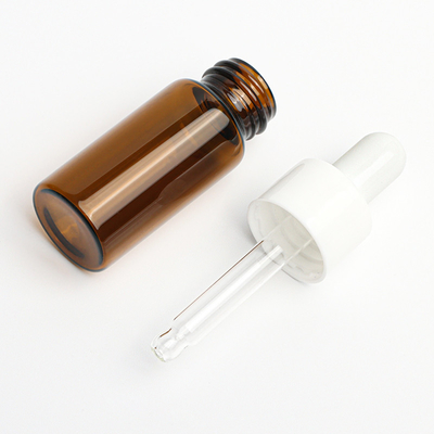 Khắc Chai nhỏ giọt Mỹ phẩm Dung tích 1oz Vòng tròn màu hổ phách