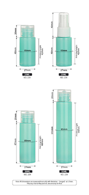 Phun sương Bình du lịch xách tay Bộ Vật liệu PET Dung tích 50ml