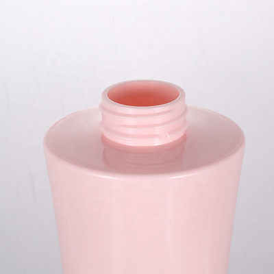 Bán buôn 350ml 500ml sang trọng màu hồng vuông không có không khí có thể bơm lại Sữa tắm Chai rỗng Hộp đựng sữa dưỡng thể