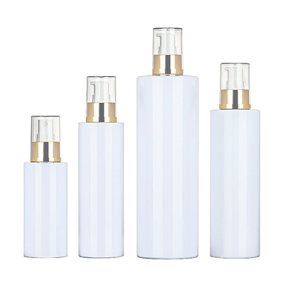 Bán buôn 120ml 200ml 250ml 500ml Chai xịt mỹ phẩm hình tròn Chai xịt nhựa xịt bằng nhựa Chai màu vàng trên cùng để làm sạch
