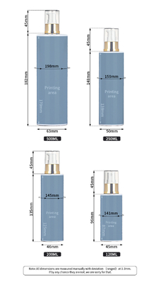 Bán buôn 120ml 200ml 250ml 500ml Chai xịt mỹ phẩm hình tròn Chai xịt nhựa xịt bằng nhựa Chai màu vàng trên cùng để làm sạch