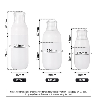Chai xịt nhựa trong suốt màu trắng 2 Oz Chất liệu PET Hình tròn cho nước hoa