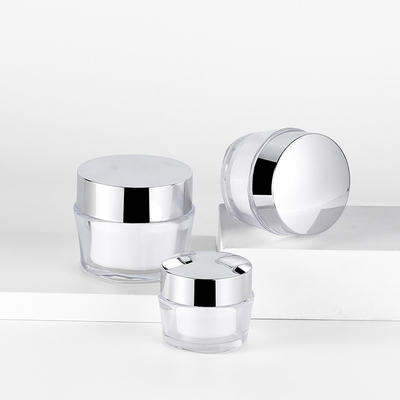 Bán buôn 15g 30g 50g Acrylic Tường đôi Nhựa rỗng Mỹ phẩm Bơ dưỡng thể Kem Mặt Hũ Nồi với Môi