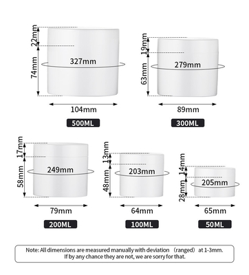 Chất lượng cao PP Mặt nạ tóc cầm tay sang trọng Airless Mặt hổ phách làm sạch mắt Kem tẩy tế bào chết chăm sóc da toàn thân Hũ mỹ phẩm
