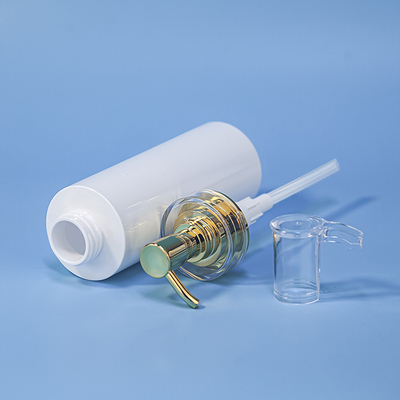 Hộp đựng kem dưỡng da không có không khí tròn màu trắng nhỏ Thân thiện với môi trường 300ml Chai dầu gội sang trọng nhỏ gọn