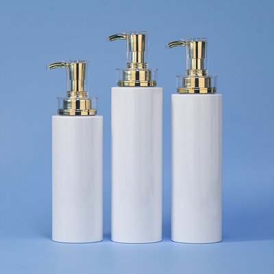 Hộp đựng kem dưỡng da không có không khí tròn màu trắng nhỏ Thân thiện với môi trường 300ml Chai dầu gội sang trọng nhỏ gọn