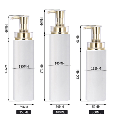 Hộp đựng kem dưỡng da không có không khí tròn màu trắng nhỏ Thân thiện với môi trường 300ml Chai dầu gội sang trọng nhỏ gọn