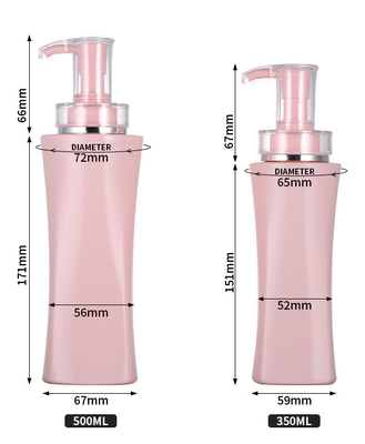 Hộp đựng sữa tắm sang trọng 350ml 500 Ml Hộp đựng sữa tắm Chai dầu gội màu hồng
