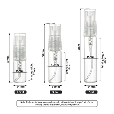 Chai xịt mỹ phẩm du lịch 5ML Chai xịt nhựa trong suốt có thể tái chế