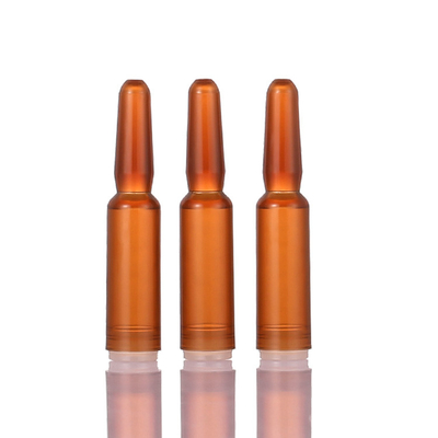 Lọ huyết thanh bằng nhựa màu hổ phách Ampoule cho tinh chất mỹ phẩm Dung tích 1ml