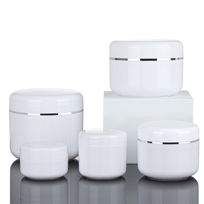 Bao bì kem PET Hũ màu bạc Hình tròn, Hộp đựng mỹ phẩm 2 Oz