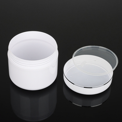 Bao bì kem PET Hũ màu bạc Hình tròn, Hộp đựng mỹ phẩm 2 Oz