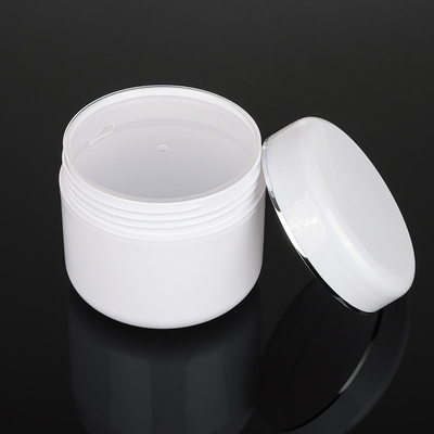 Bao bì kem PET Hũ màu bạc Hình tròn, Hộp đựng mỹ phẩm 2 Oz