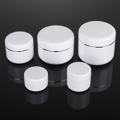 Bao bì kem PET Hũ màu bạc Hình tròn, Hộp đựng mỹ phẩm 2 Oz